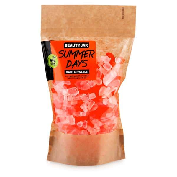 Cristale de Baie Energizante cu Ulei din Coaja de Portocala si Sare de Mare Summer Days Beauty Jar, 600 g