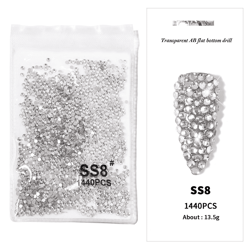 Cristale swarovski silver marime ss8 set 1440buc – silver-ss3