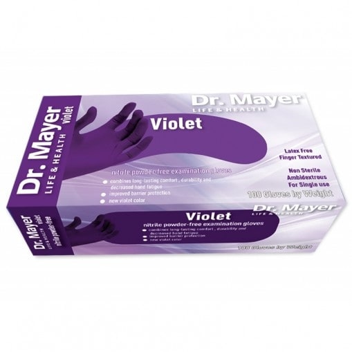 Dr. Mayer Manusi nitril nepudrate violet 100buc – S