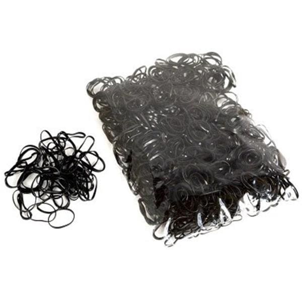 Elastice profesionale pentru par culoare Negru, 1000buc