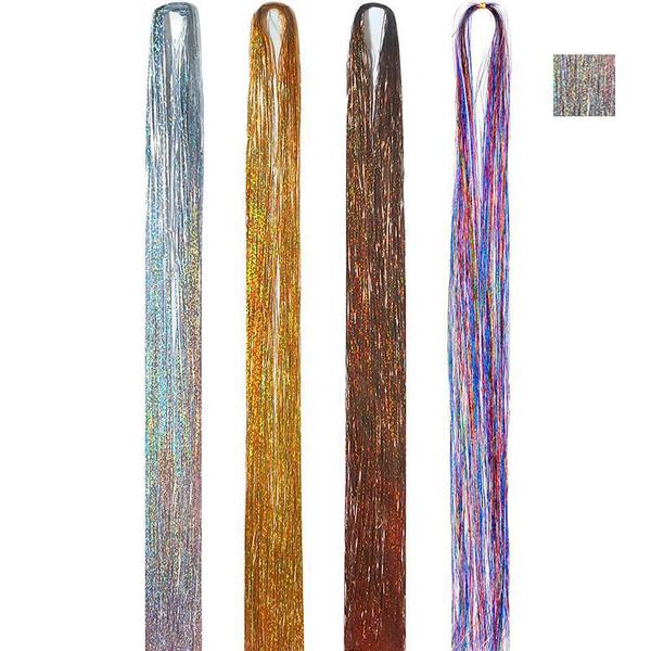 Extensii de Par Party Glitter Lusy Style 2000, Silver, 47 cm