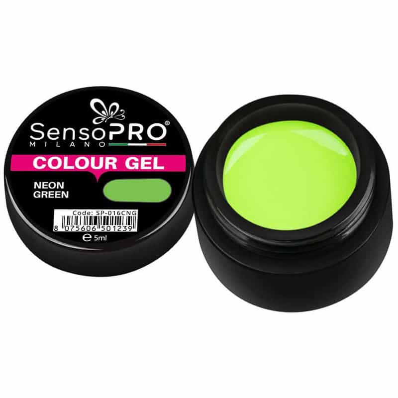 Gel UV Colorat Neon Green 5ml, SensoPRO Milano