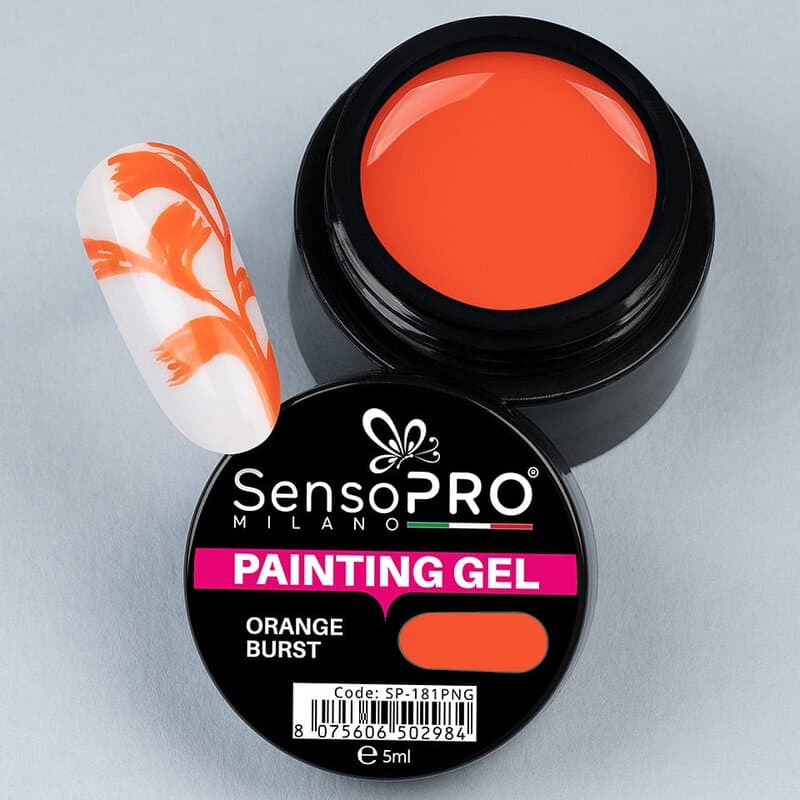 Gel UV Pictura Unghii Orange Burst 5ml, SensoPRO Milano