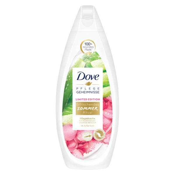 Gel de dus, Dove, Soothing Summer Ritual, with Aloe Vera & Rose Water, 500 ml