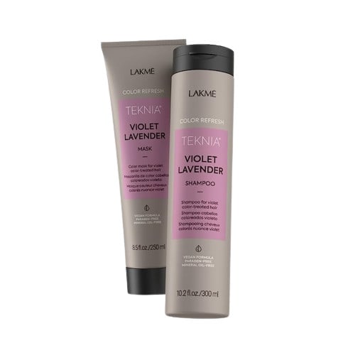 Lakme Teknia Violet Lavender – Set sampon+masca pentru reimprospatarea culorii parului violet