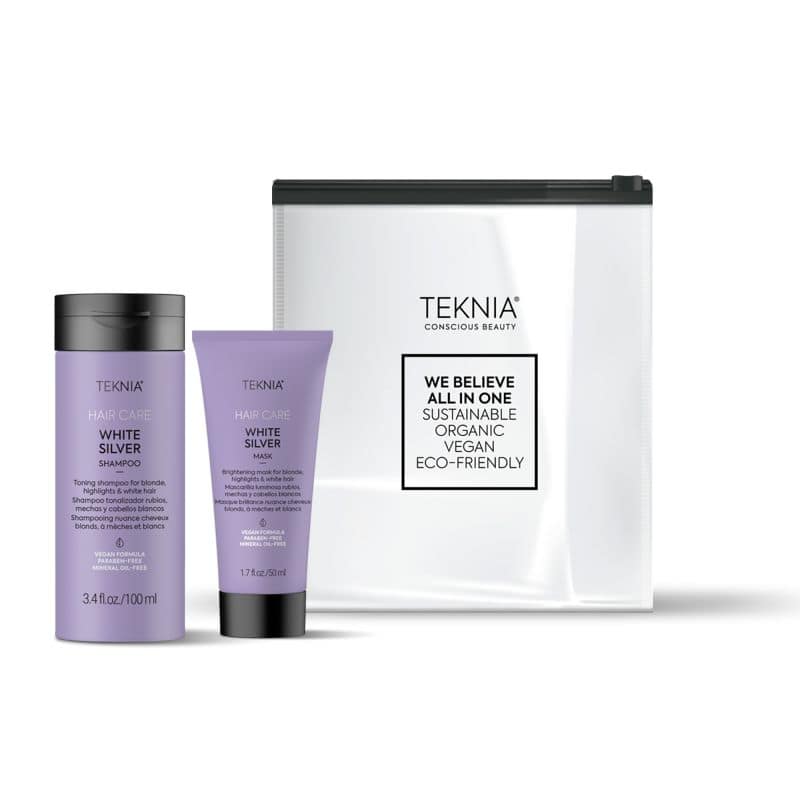 Lakme Teknia White Silver – Travel pack par blond neutralizare ton galben sampon+masca 150ml