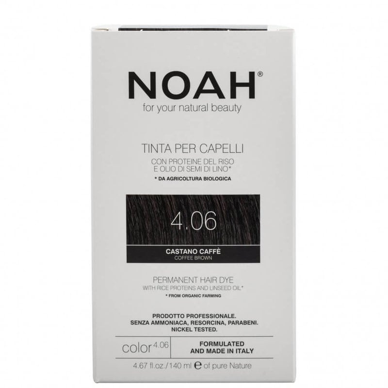 NOAH Vopsea de par naturala, Saten cafeniu 4.06, 140 ml