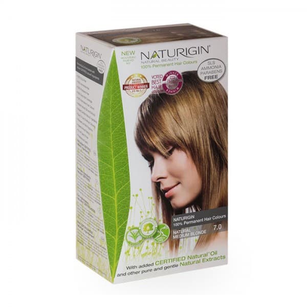 Naturigin – Vopsea de par naturala permanenta Blond mediu natural 7.0