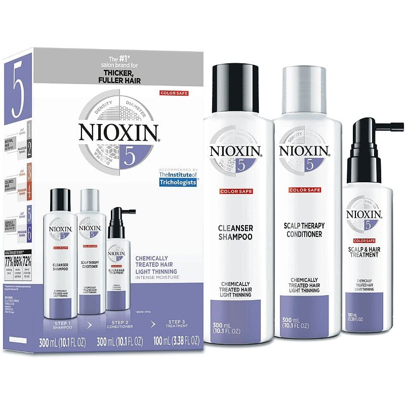 Nioxin System 5 – Pachet anticadere pentru par tratat chimic 700ml