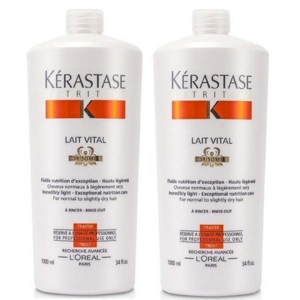 Pachet 2 x Balsam pentru Par Normal spre Uscat – Kerastase Nutritive Lait Vital Irisome Conditioner 1000 ml