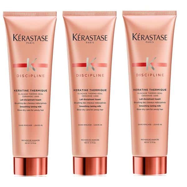 Pachet 3 x Lapte pentru Par Rebel – Kerastase Discipline Keratine Thermique Taming Milk 150 ml