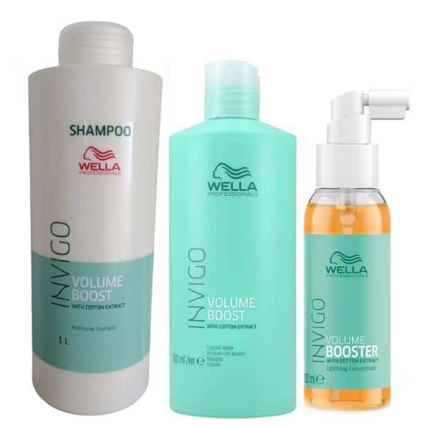 Pachet pentru Volum Wella Professionals Invigo Volume Boost – Sampon, Masca, Tratament