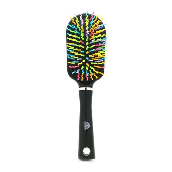 Perie pentru descalcire par cu pini ondulati 9585RX – Rainbow/Black