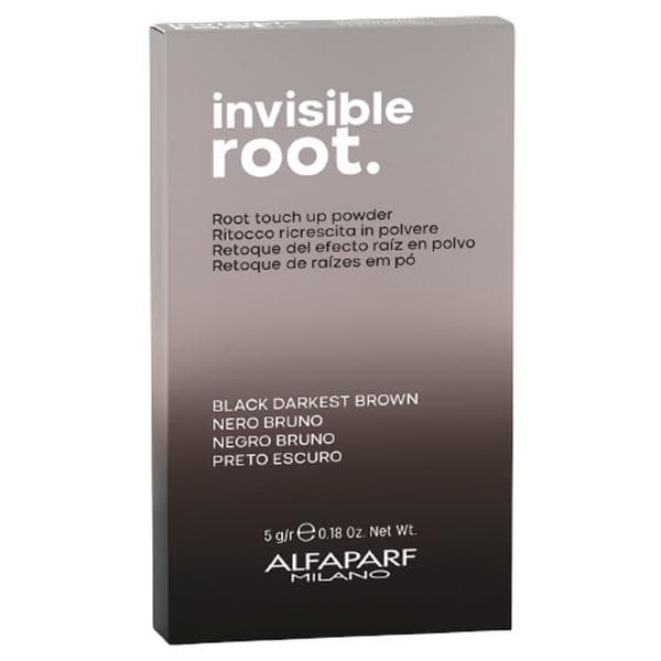 Pudra Coloranta pentru Radacini – Alfaparf Milano Invisible Root Powder, nuanta Black Darkest Brown, 5 g