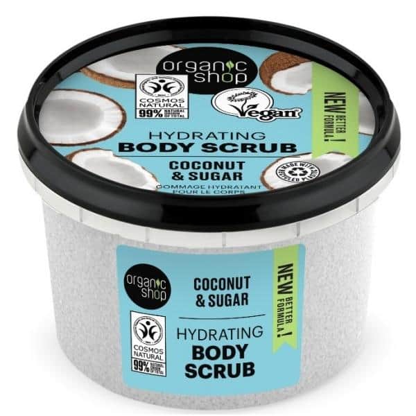 Scrub de Corp cu Zahar si Unt de Cocos Organic Shop, 250ml