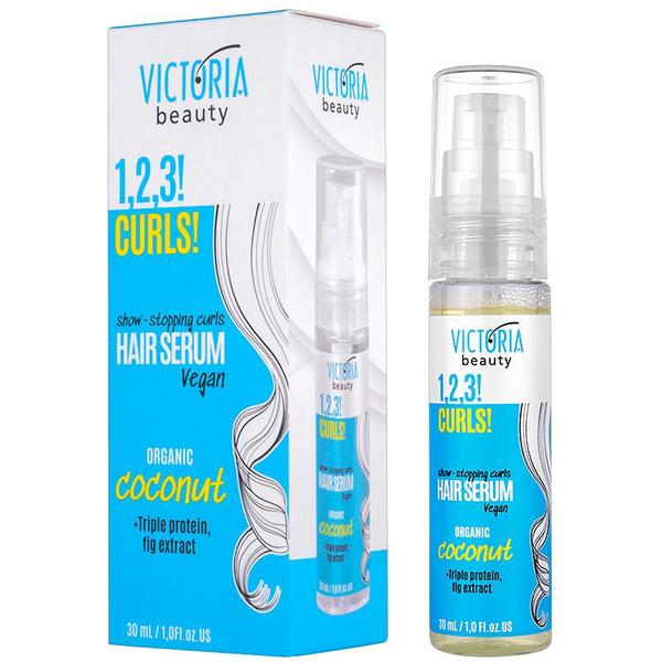 Serum Vegan pentru Par Cret cu Cocos Victoria Beauty Camco, 30 ml