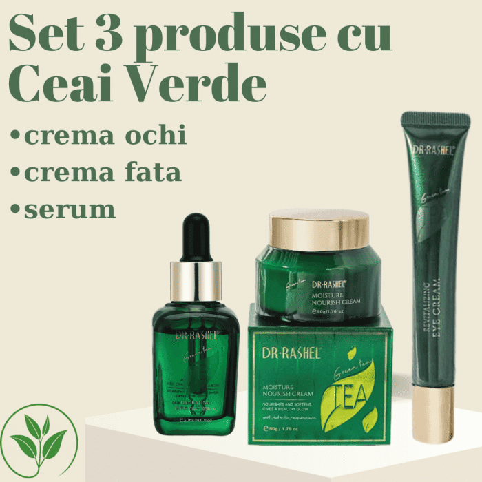 Set 3 Produse Ceai Verde – Green Tea Moisture and Nourish Skin