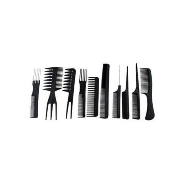 Set pentru frizerie si coafor, 10 piese, negru – Gonga