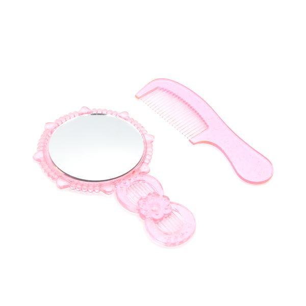 Set pieptene de par si oglinda – Pink