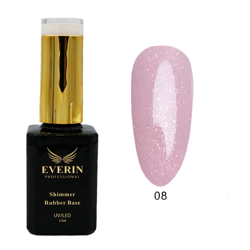 Shimmer Rubber Base Everin 15ml- 08