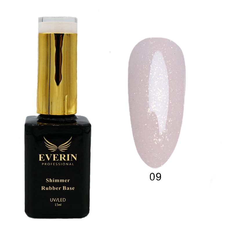 Shimmer Rubber Base Everin 15ml- 09