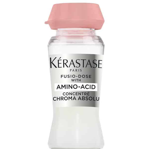 Tratament Concentrat pentru Par Vopsit Sensibil sau Deteriorat – Kerastase Fusio-Dose With Amino-Acid Concentre Chroma Absolu, 10 x 12 ml