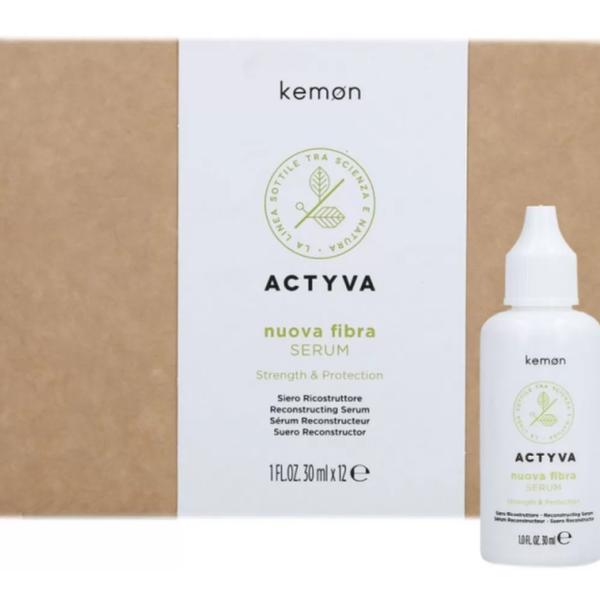 Tratament de Reconstructie pentru Par Deteriorat – Kemon Actyva Nuova Fibra Serum, 12 x 30 ml