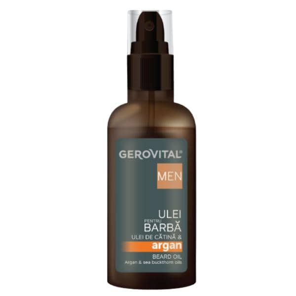 Ulei pentru Barba cu Ulei de Catina si Argan Gerovital Men, 100ml