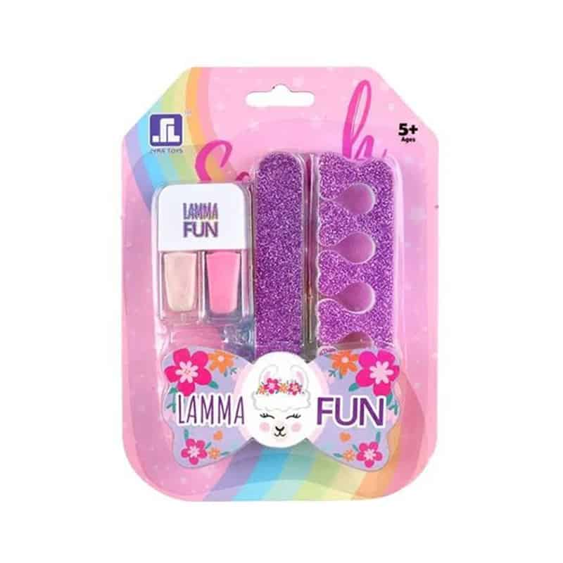 Set unghii false copii 2108S , set manichiura copii,Lamma Fun, machiaj pentru copii, cosmetice copii, 2 oje, pila, accesoriu pedichiura