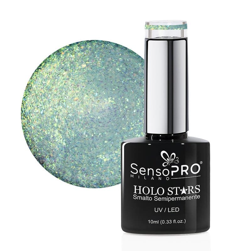 Oja Semipermanenta Holo Stars SensoPRO Milano 10ml, Space Green #01