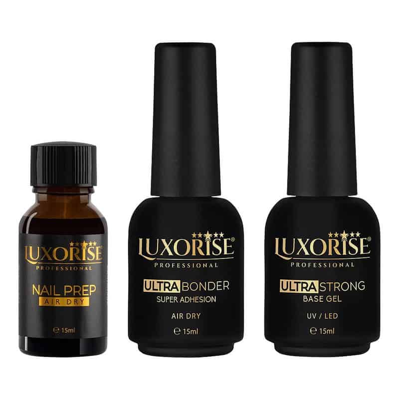 Set Nail Prep, Ultra Bonder, Ultra Strong Base Gel, LUXORISE 15ml