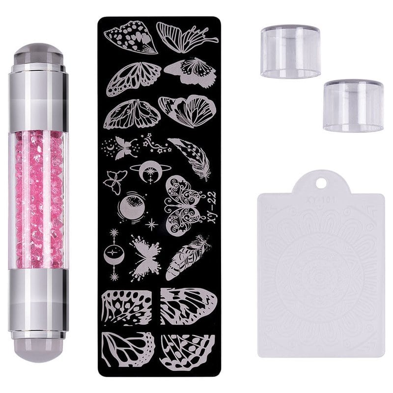 Set Stampila Unghii + Matrita Crystal Nail Art, XY-22 – SensoPRO Milano