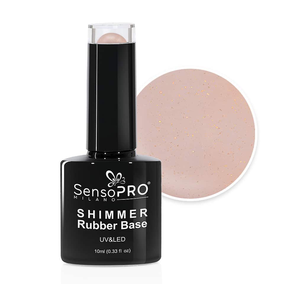 Shimmer Rubber Base SensoPRO Milano – #25 French Vanille, 10ml