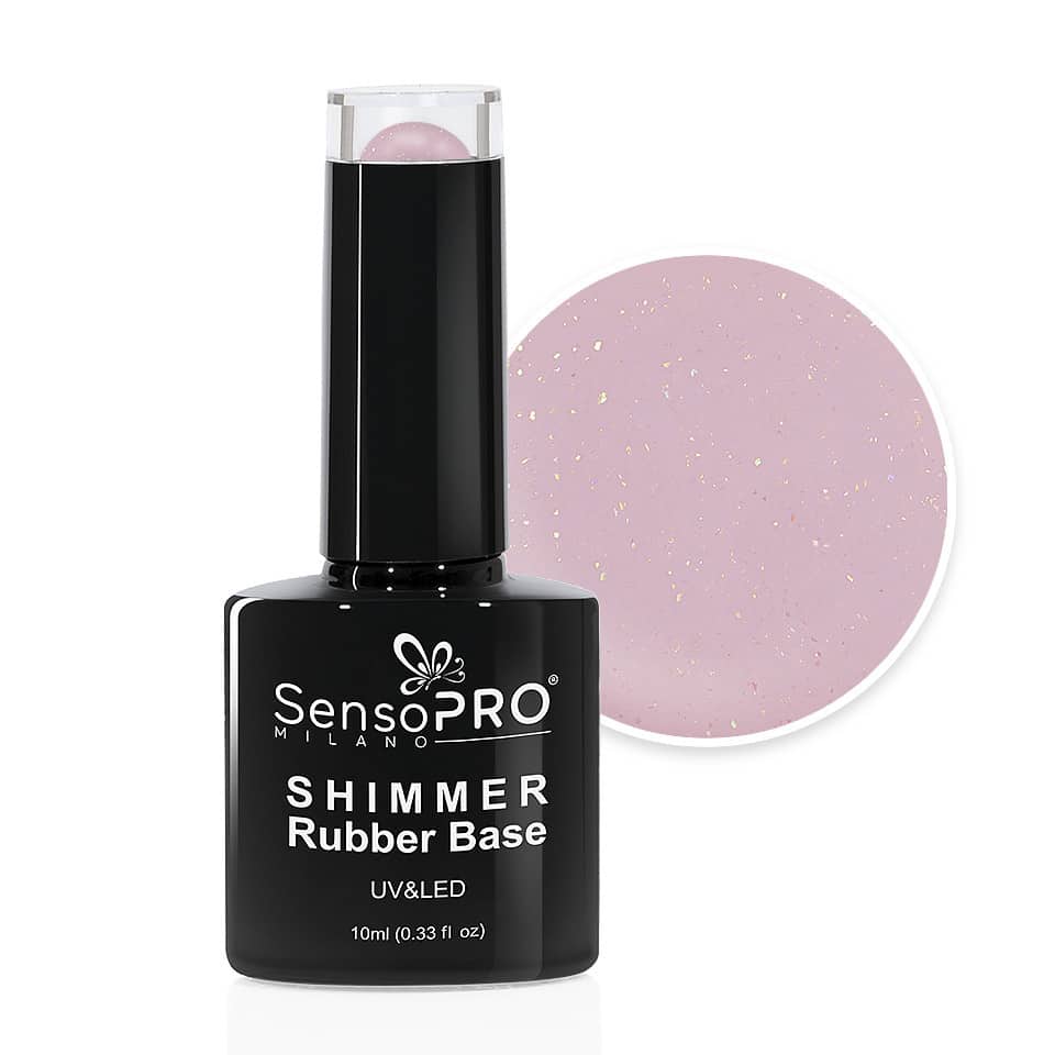 Shimmer Rubber Base SensoPRO Milano – #27 Milk Coffee, 10ml