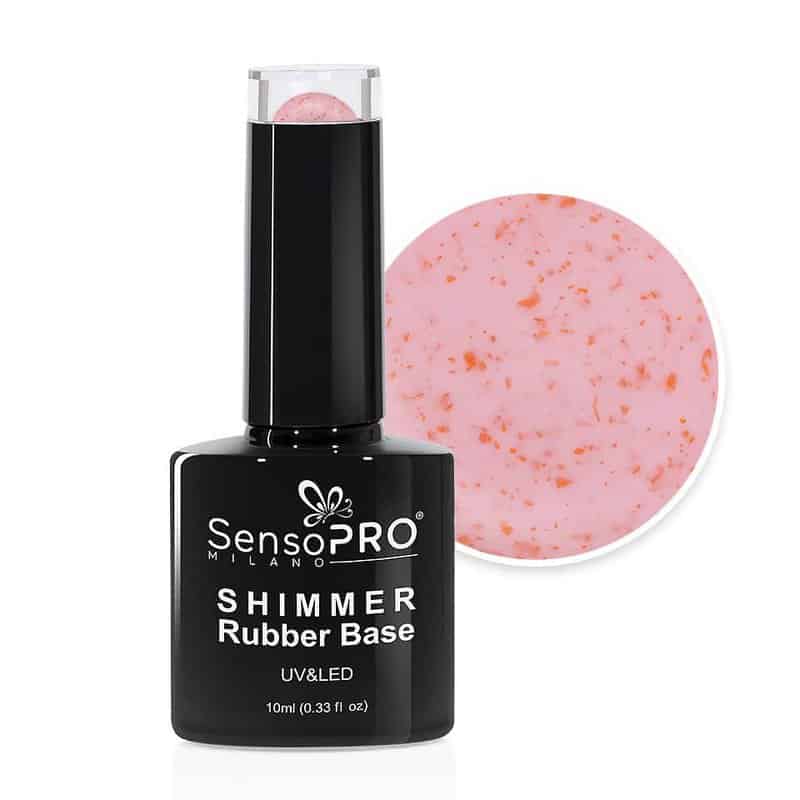 Shimmer Rubber Base SensoPRO Milano – #29 Milky Glow, 10ml